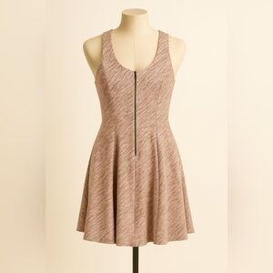 BCBGeneration Animal Stripe Fit & Flare Dress | Size 0 | Textured Racerback